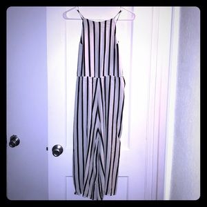 Black & white stripe jumpsuit. Great condition.